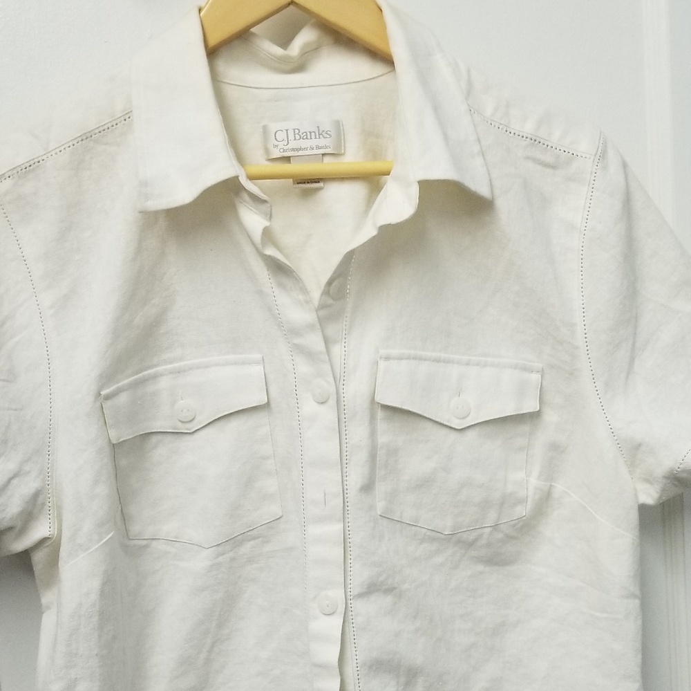 CJ Banks Linen Shirt